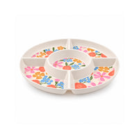 The Grapefruit Collection Large Melamine Compartment Platter - SUMMER BLOOMS