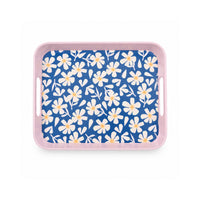 The Grapefruit Collection Small Melamine Rectangle Tray - PINK PETALS