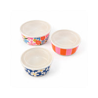 The Grapefruit Collection Melamine Stackable Bowls with Lids - MULTI