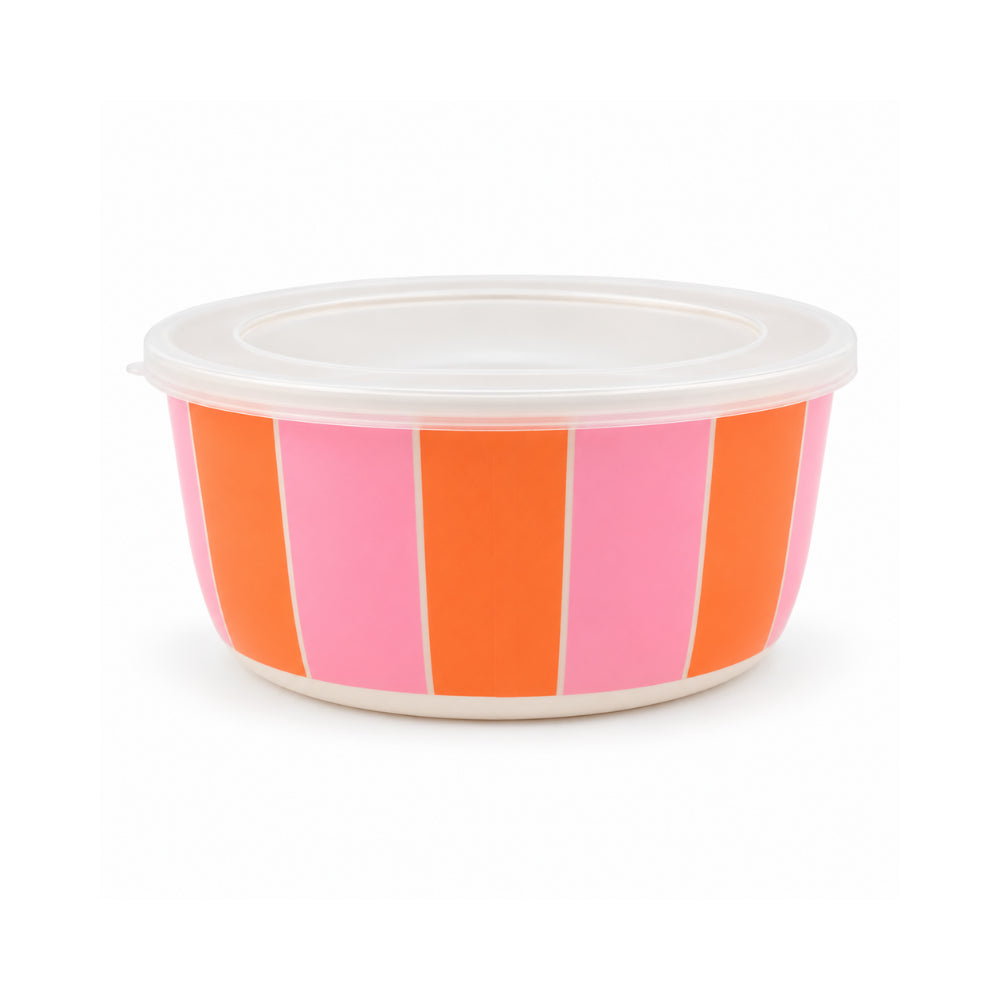 The Grapefruit Collection Melamine Stackable Bowls with Lids - MULTI