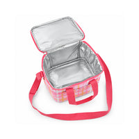 The Grapefruit Collection Cooler Bag - PINK STRIPE CHECK
