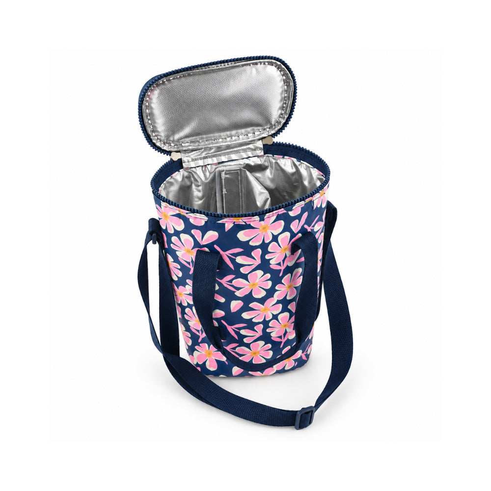 The Grapefruit Collection Wine Bottle Bag - PINK PETALS