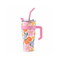 The Grapefruit Collection Double Walled Travel Mug - SUMMER BLOOMS