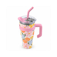 The Grapefruit Collection Double Walled Travel Mug - SUMMER BLOOMS