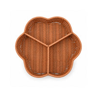 The Grapefruit Collection Poly Rattan Divided Tray - NATURAL