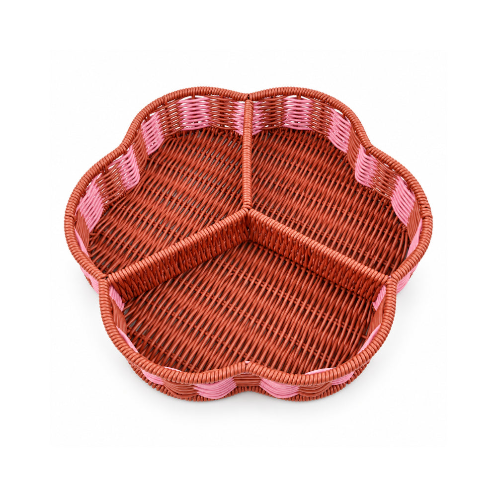 The Grapefruit Collection Poly Rattan Divided Tray - COLOURED