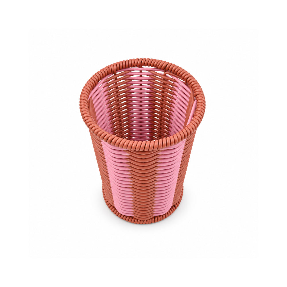 The Grapefruit Collection Large Poly Rattan Cutlery Holder - COLOURED