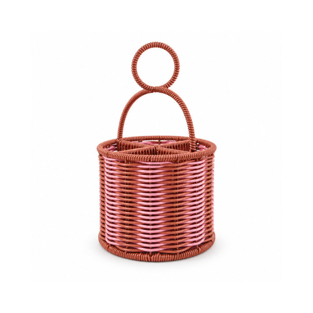 The Grapefruit Collection Poly Rattan Storage Basket - COLOURED