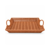 The Grapefruit Collection Poly Rattan Serving Tray - NATURAL