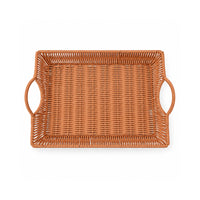 The Grapefruit Collection Poly Rattan Serving Tray - NATURAL