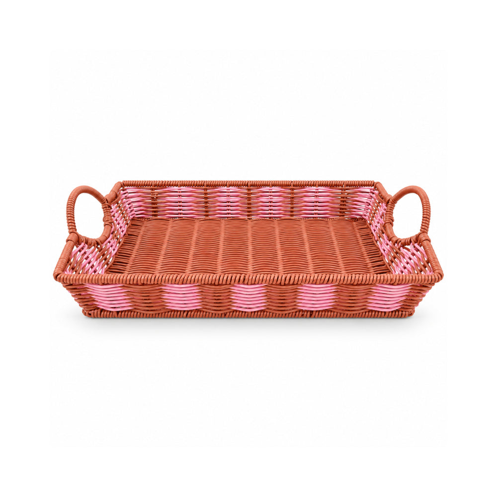 The Grapefruit Collection Poly Rattan Serving Tray - COLOURED