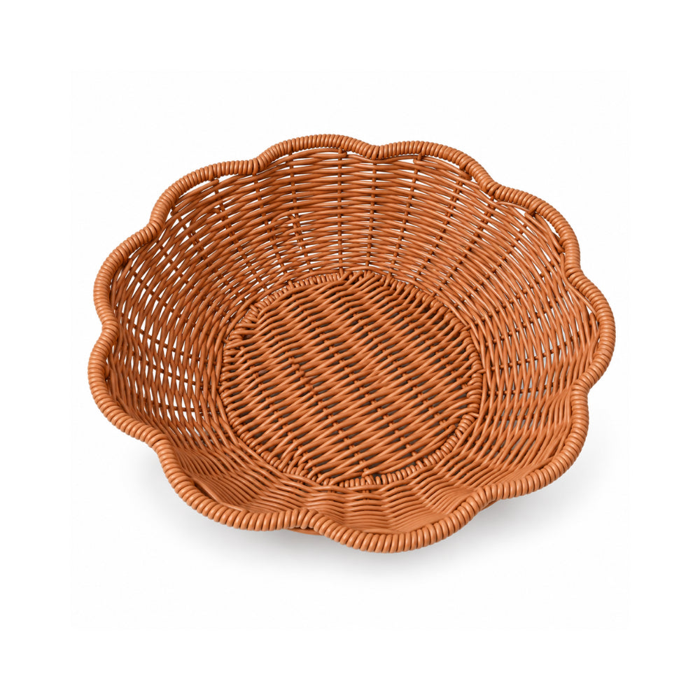 The Grapefruit Collection Poly Rattan Display Bowl Shallow - NATURAL