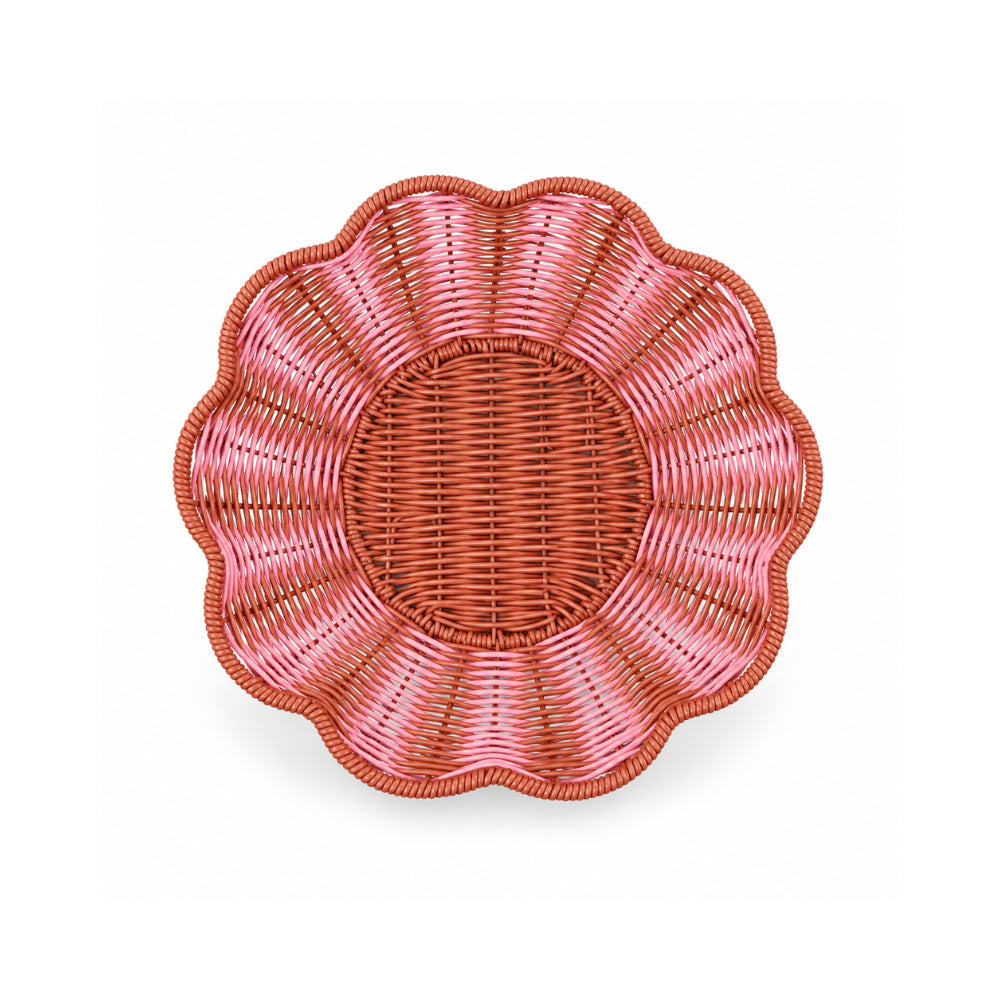 The Grapefruit Collection Poly Rattan Display Bowl Shallow - COLOURED