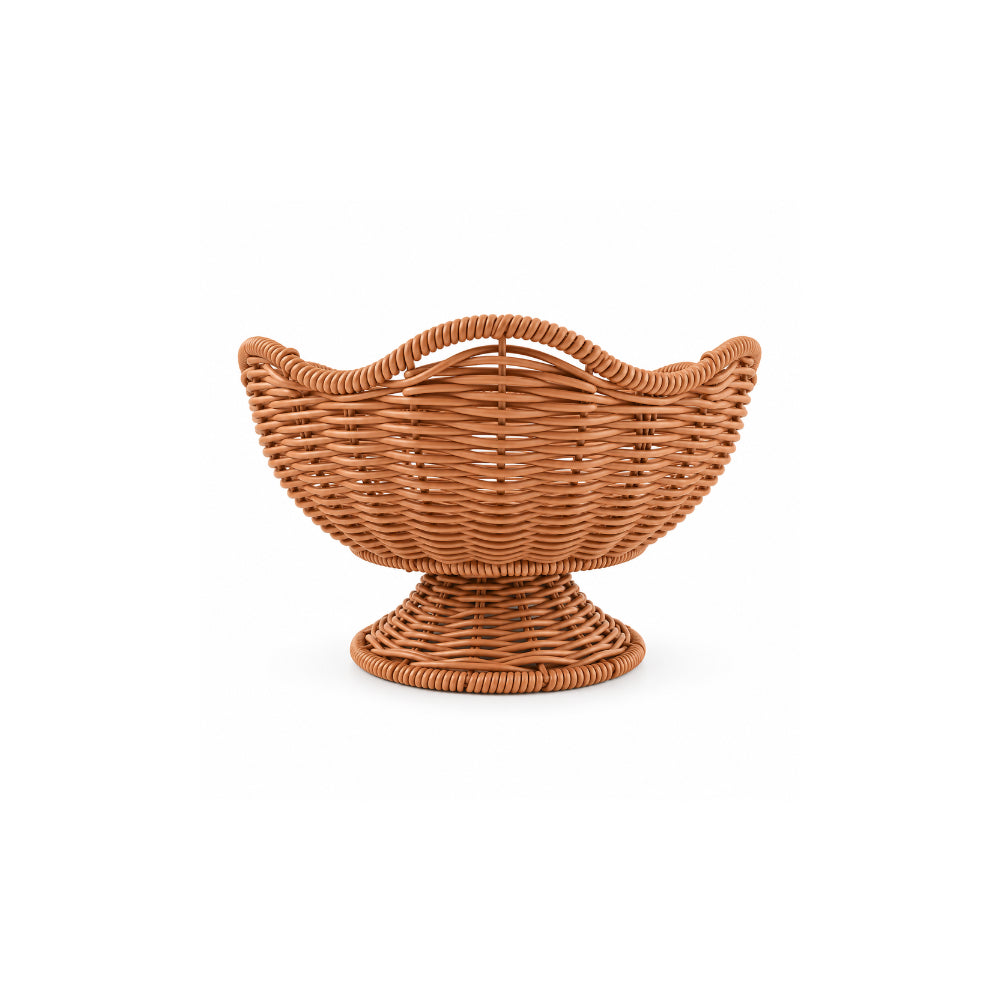 The Grapefruit Collection Small Poly Rattan Display Bowl - NATURAL