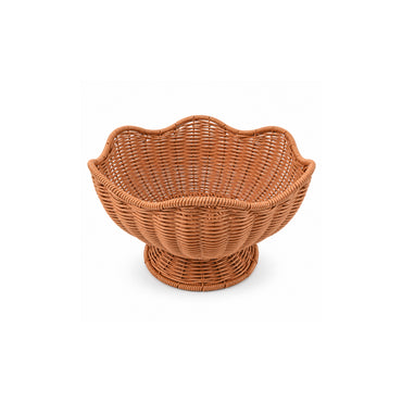 The Grapefruit Collection Small Poly Rattan Display Bowl - NATURAL