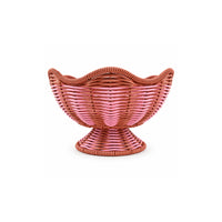 The Grapefruit Collection Small Poly Rattan Display Bowl - COLOURED