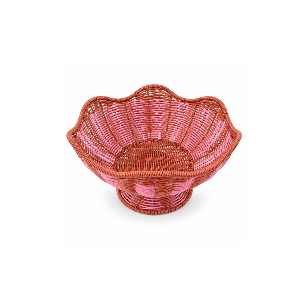 The Grapefruit Collection Small Poly Rattan Display Bowl - COLOURED