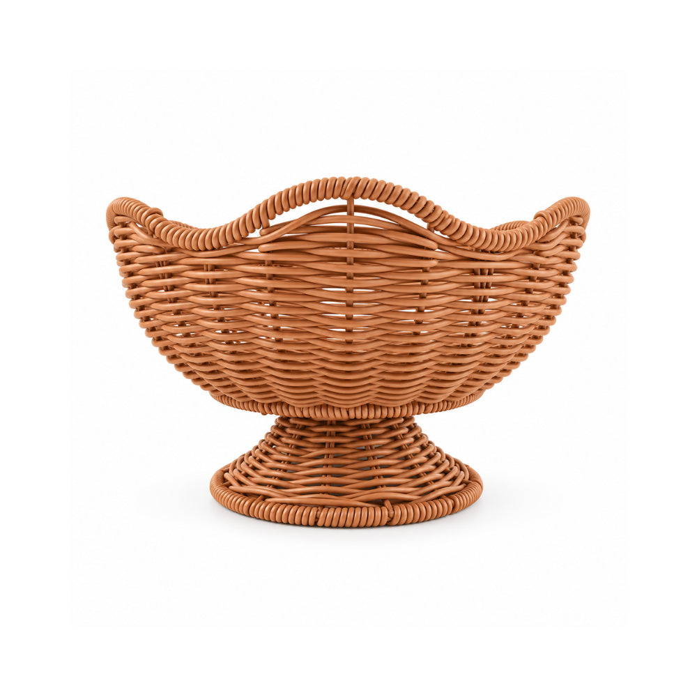 The Grapefruit Collection Large Poly Rattan Display Bowl - NATURAL