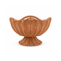 The Grapefruit Collection Large Poly Rattan Display Bowl - NATURAL
