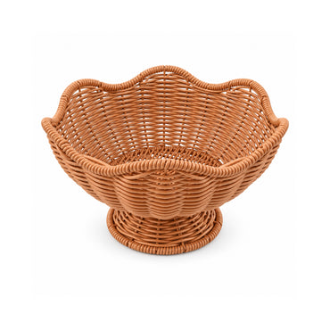 The Grapefruit Collection Large Poly Rattan Display Bowl - NATURAL