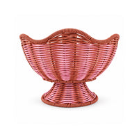 The Grapefruit Collection Large Poly Rattan Display Bowl - COLOURED