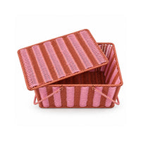 The Grapefruit Collection Poly Rattan Picnic Basket - COLOURED