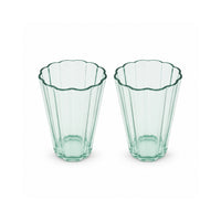 The Grapefruit Collection Large Acrylic Scalloped Tumbler 2 Piece - SEA