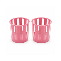 The Grapefruit Collection Acrylic Striped Tumbler 2 Piece - PINK