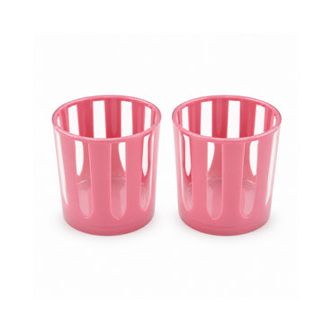 The Grapefruit Collection Acrylic Striped Tumbler 2 Piece - PINK