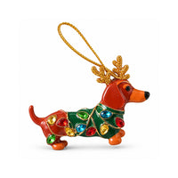 Holly Days Christmas Collection Alloy Tree Decoration - SAUSAGE DOG