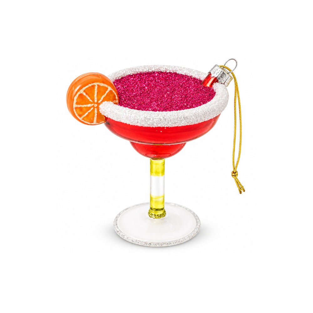 Holly Days Christmas Collection Glass Tree Decoration - COCKTAIL