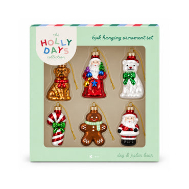 Holly Days Christmas Collection Tree Decoration - DOG AND POLAR BEAR