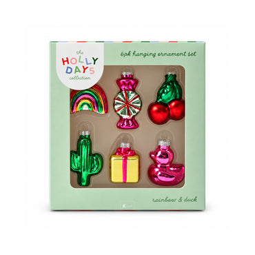 Holly Days Christmas Collection Tree Decoration - RAINBOW AND DUCK