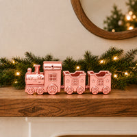 Holly Days Christmas Collection Alloy Train Ornament - PINK