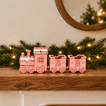 Holly Days Christmas Collection Alloy Train Ornament - PINK