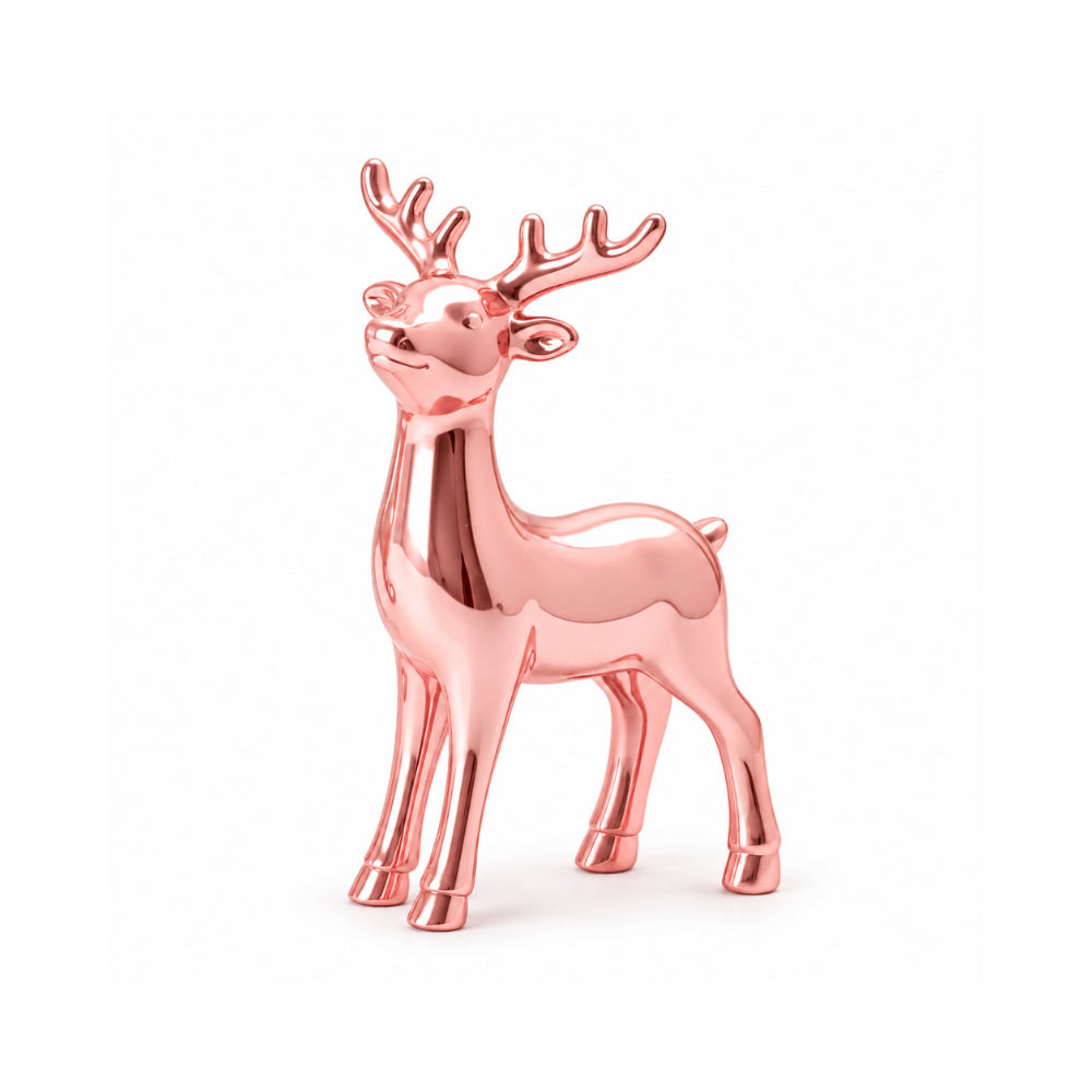 Holly Days Christmas Collection Small Alloy Elk Ornament - PINK