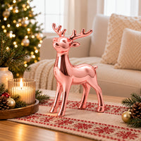 Holly Days Christmas Collection Small Alloy Elk Ornament - PINK