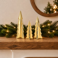 Holly Days Christmas Collection Alloy Tree Ornament 3 Pack - GOLD