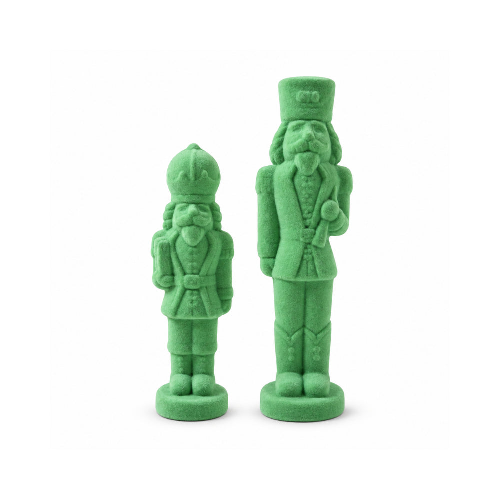 Holly Days Christmas Collection Velvet Nutcracker Ornament  2 Pack - MINT