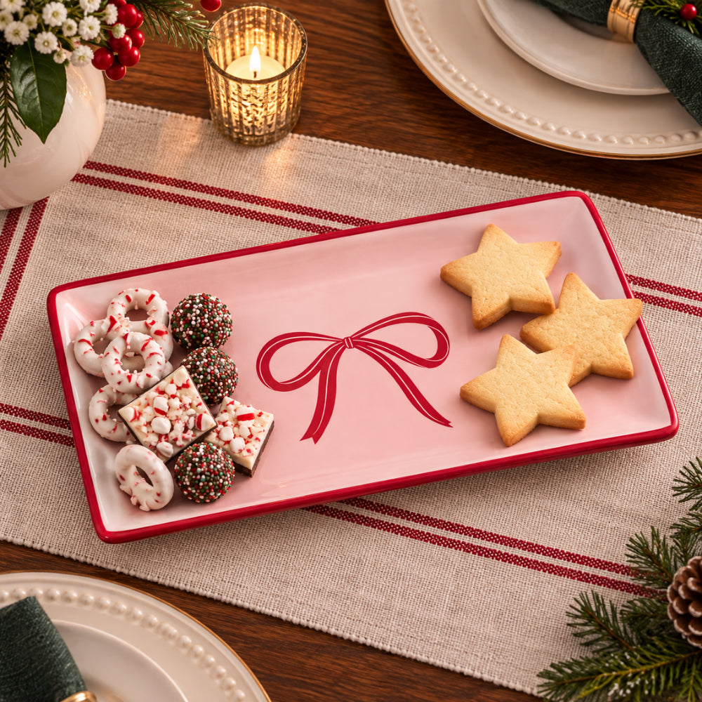 Holly Days Christmas Collection Christmas Rectangle Tray
