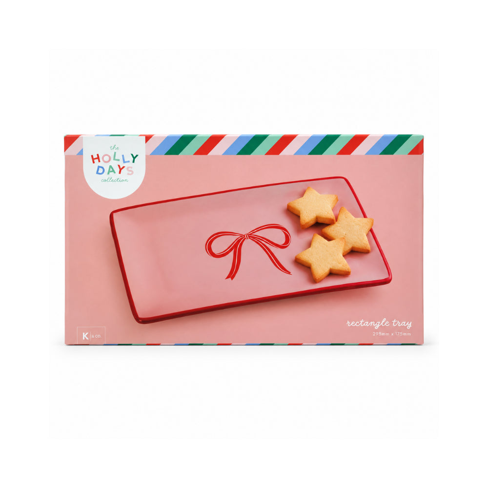 Holly Days Christmas Collection Christmas Rectangle Tray