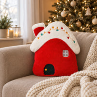 Holly Days Christmas Collection Shaped Cushion - CHRISTMAS COTTAGE