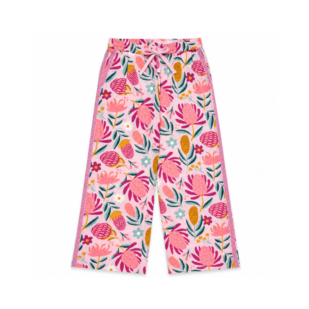 Sun and Sea Collection Cotton Summer Pants - MAGENTA BLISS