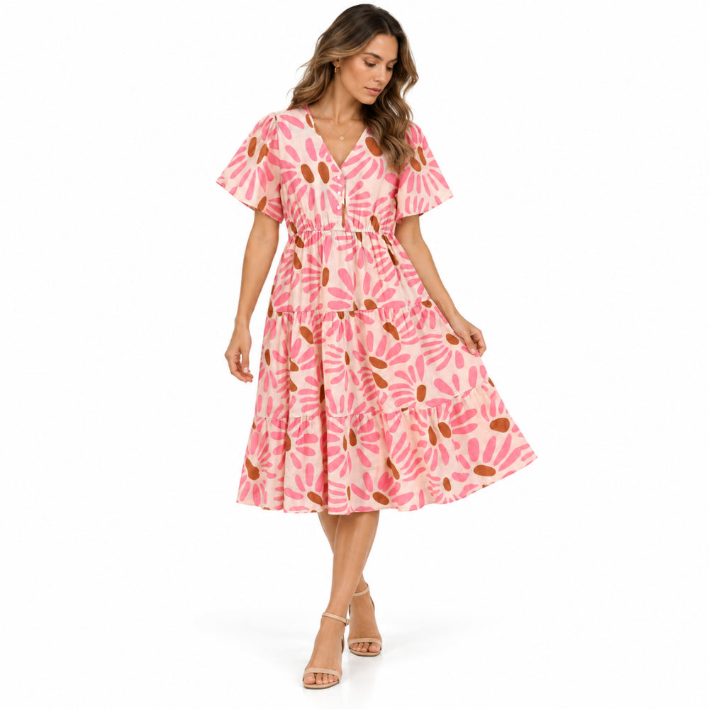 Sun and Sea Collection Cotton Smock Dress - DAISIES