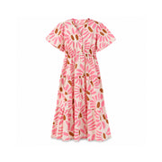 Sun and Sea Collection Cotton Midi Tierred Dress - DAISIES