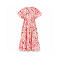 Sun and Sea Collection Cotton Midi Tierred Dress - DAISIES