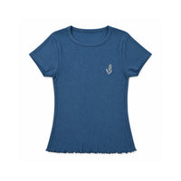 Sun and Sea Collection Applique Rib Knit T-Shirt - NAVY
