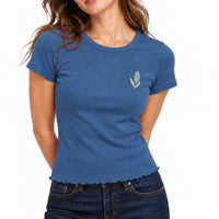 Sun and Sea Collection Applique Rib Knit T-Shirt - NAVY