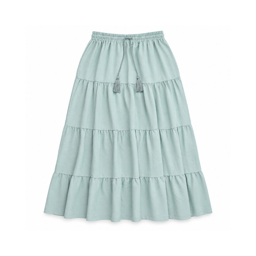 Sun and Sea Collection Flow Tierred Skirt - SEAFOAM