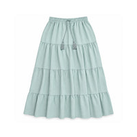 Sun and Sea Collection Flow Tierred Skirt - SEAFOAM